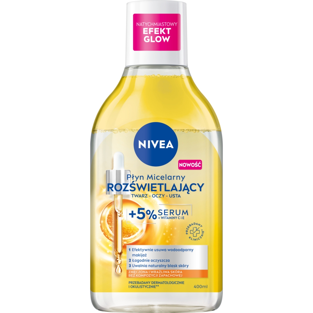 Nivea Rozświetlający 5% Serum - płyn micelarny 400ml