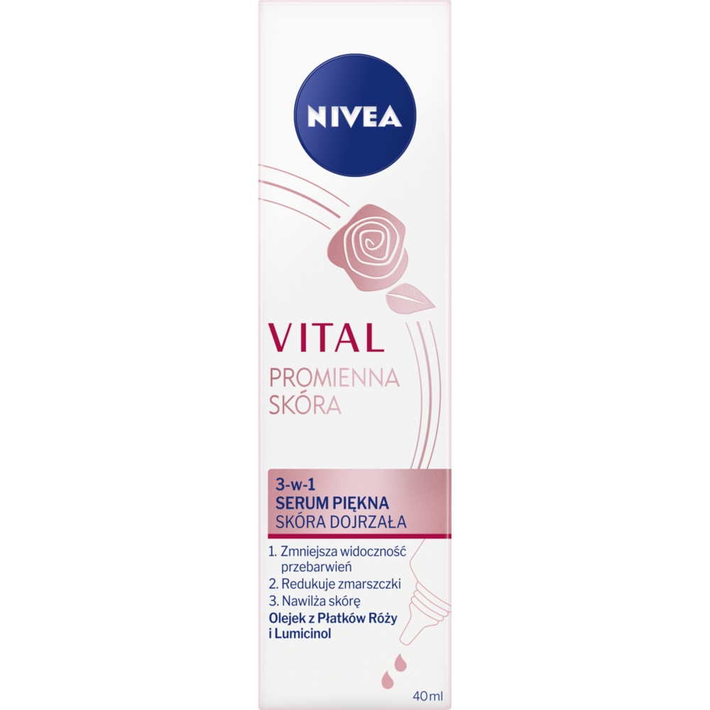 Nivea Vital Promienna Skóra 3w1 Serum piękna skóra dojrzała