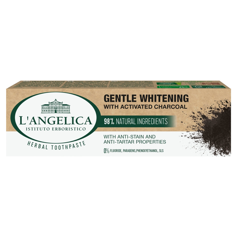 L Angelica Pasta do zębów Łagodne Wybielanie z Węglem