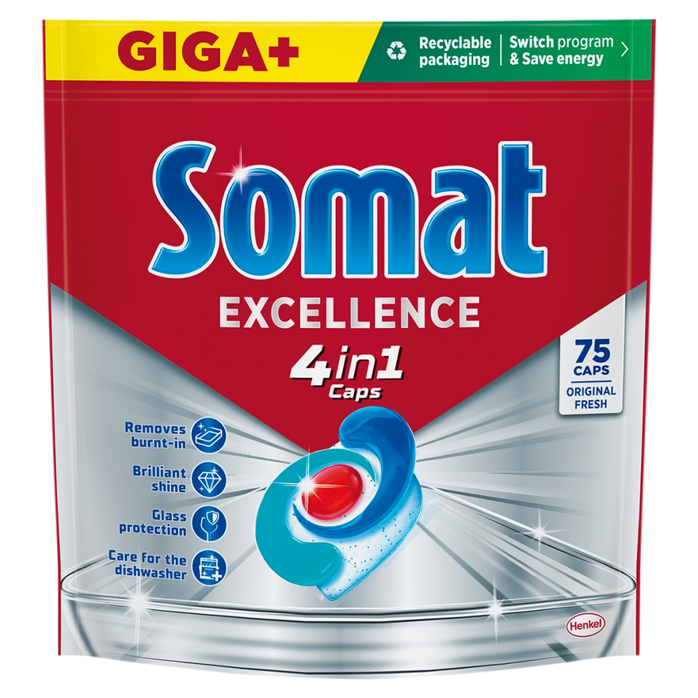 Somat Kapsułki do zmywarki Excellence 4in1 75 szt.