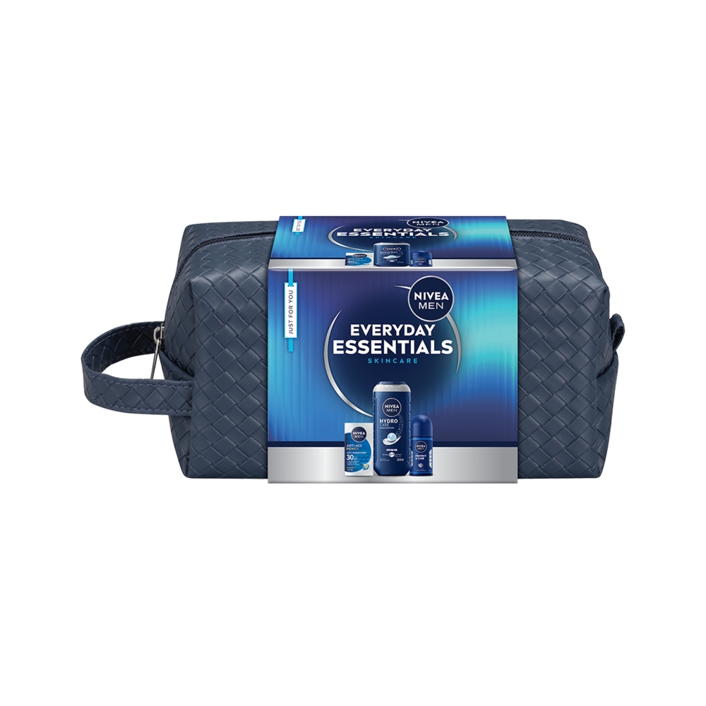 Nivea Zestaw Everyday Essentials: Krem do twarzy 50 ml + Shower gel 250 ml +Antyperspirant 50 ml