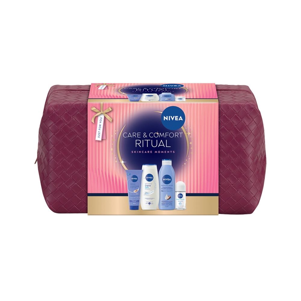 Nivea Zestaw Care&Comfort Ritual: Krem do rąk 100 ml + Mleczko do ciała + Shower gel + Antyperspirant