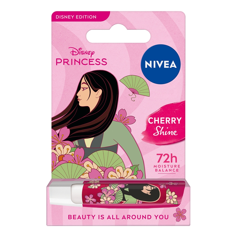 Nivea Disney Edition Pielęgnująca Pomadka do ust Blossom Cherry, 4,8 g