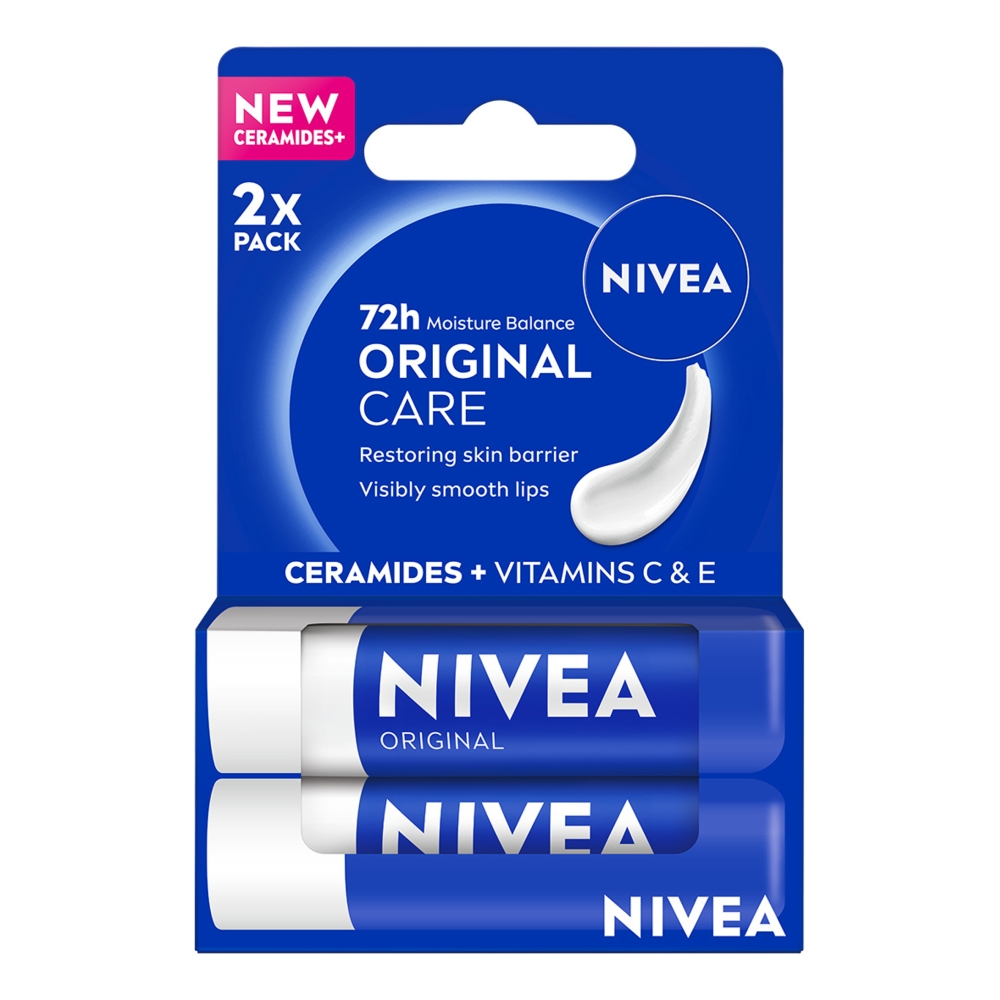 Nivea Pomadka do ust Original, Duopack 