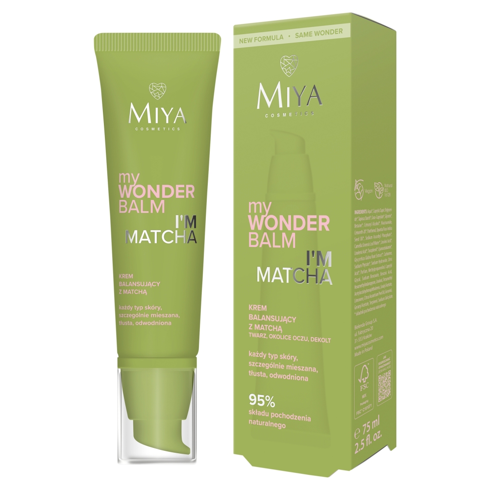 Miya myWONDERBALM Im Matcha Krem balansujący z matchą, 75 ml