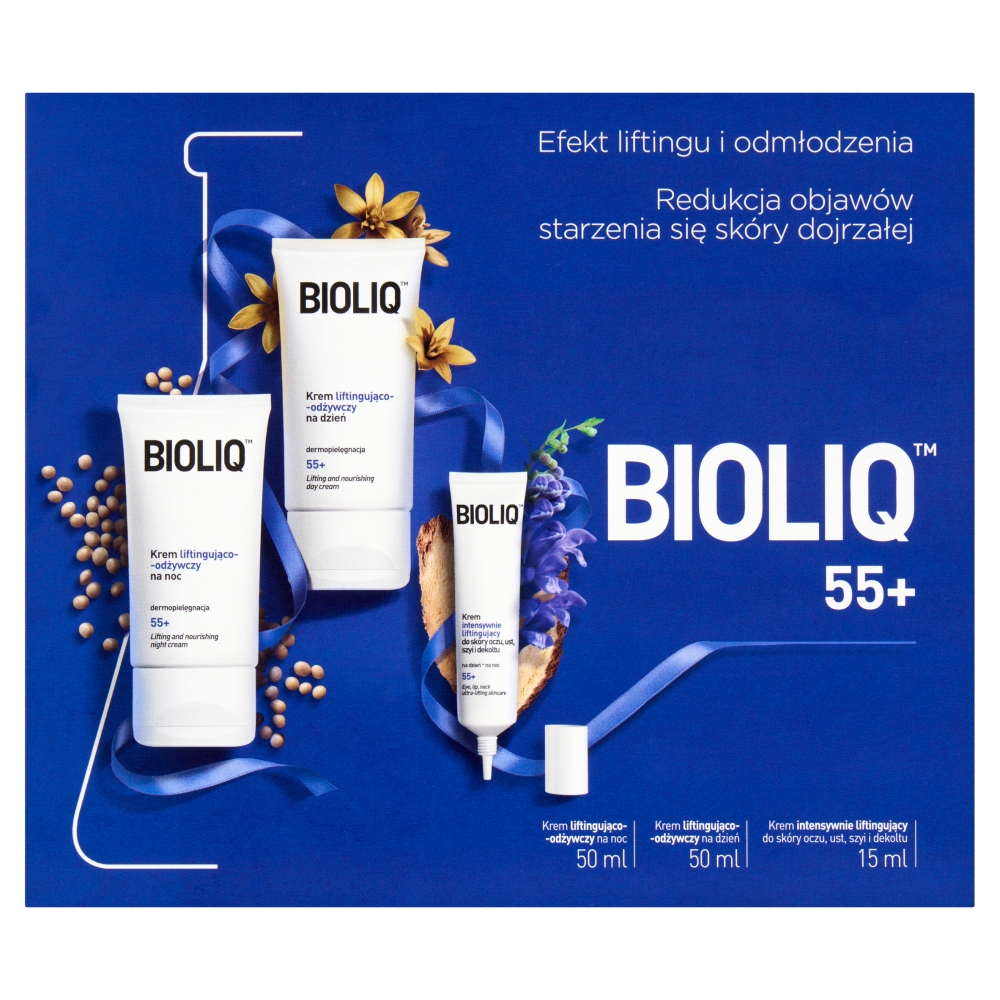 Bioliq zestaw: Krem pod oczy 15ml + Krem na dzień 50ml + Krem na noc 50ml