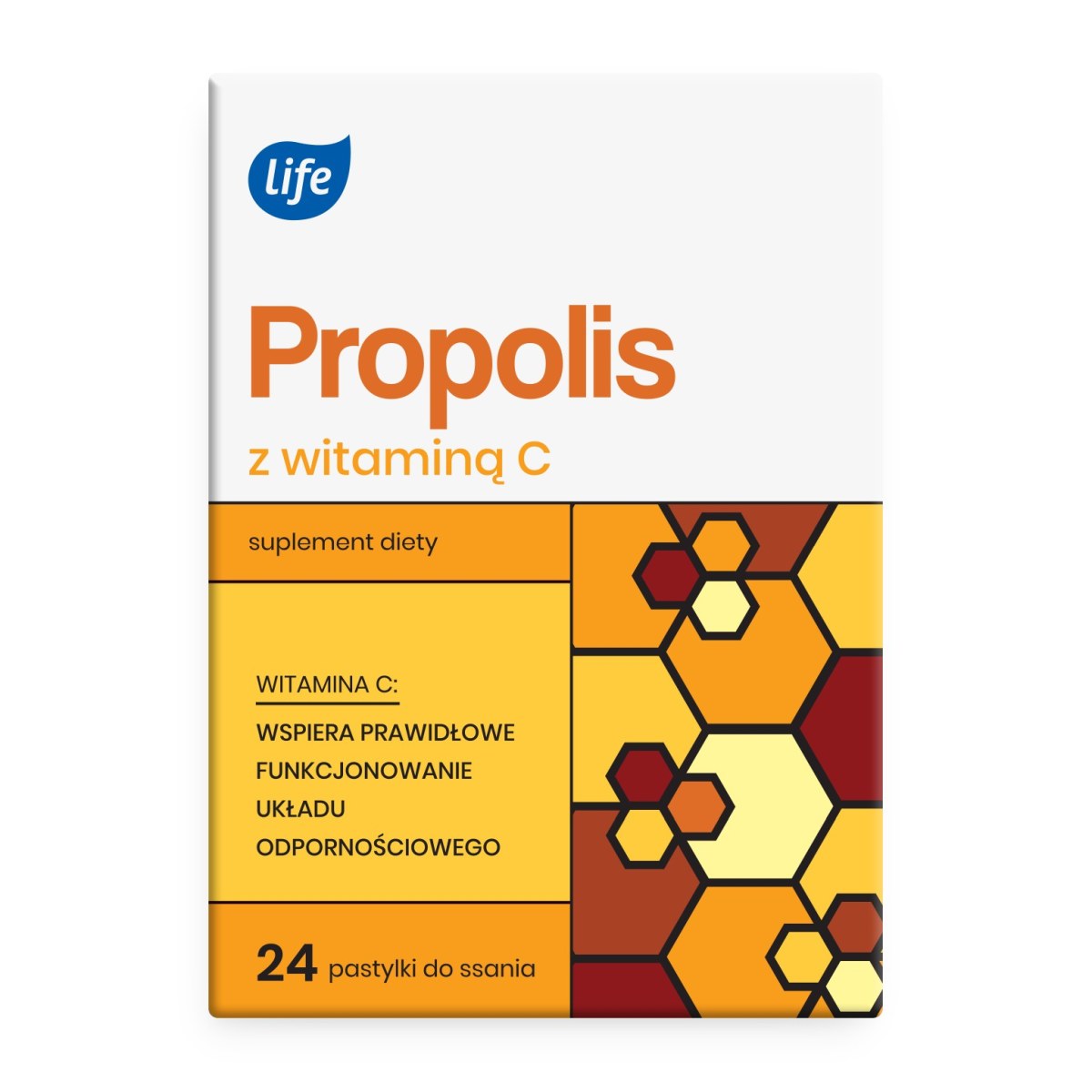 Life Propolis z Witaminą C 24 Pastylki