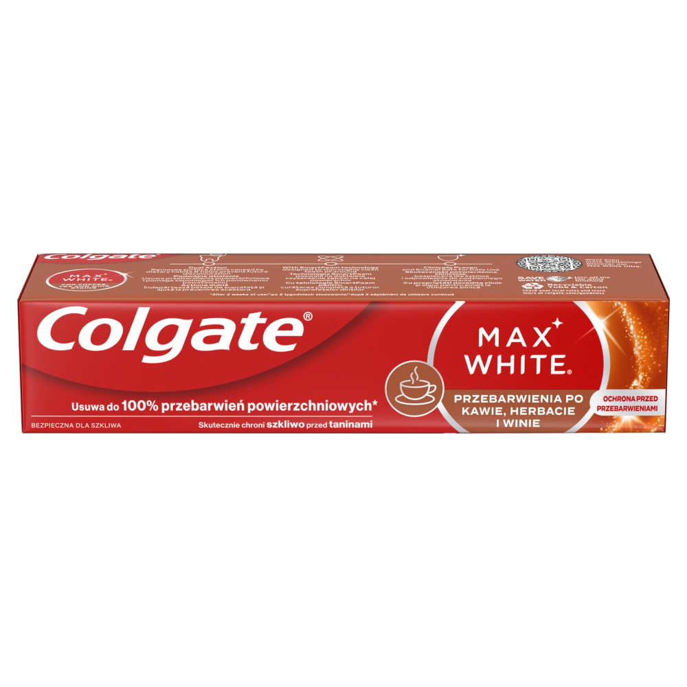 Colgate Max White Przebarwienia po Kawie, Herbacie i Winie