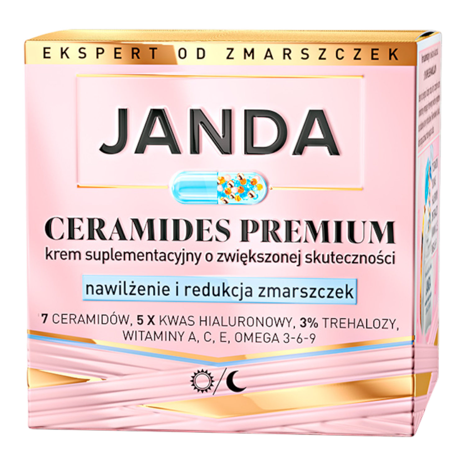 Janda Ceramides Premium Krem suplementacyjny o zwiększonej skuteczności Nawilżenie i redukcja zmarszczek