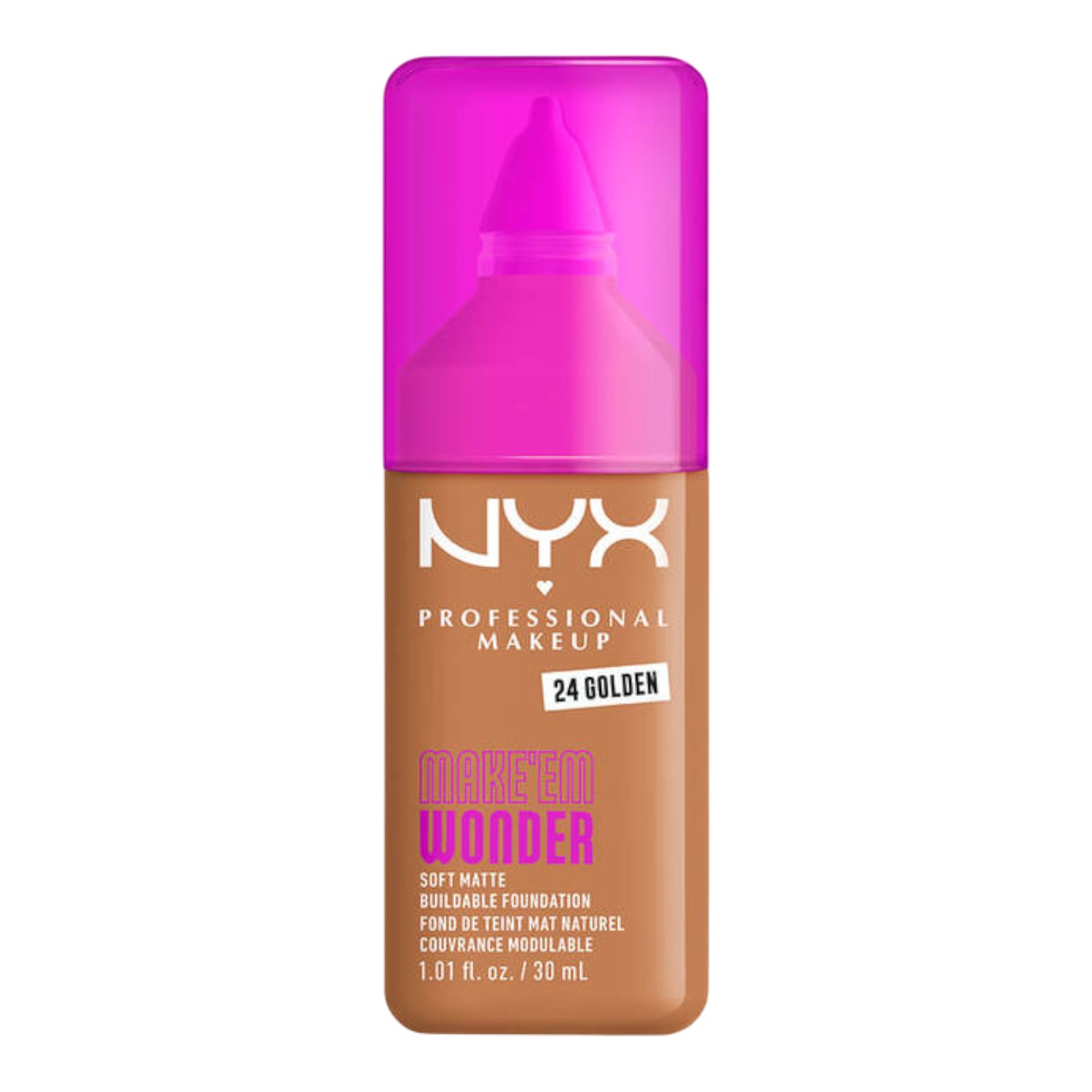 NYX Make Em Wonder Podkład do twarzy z długotrwałym kryciem, Golden 