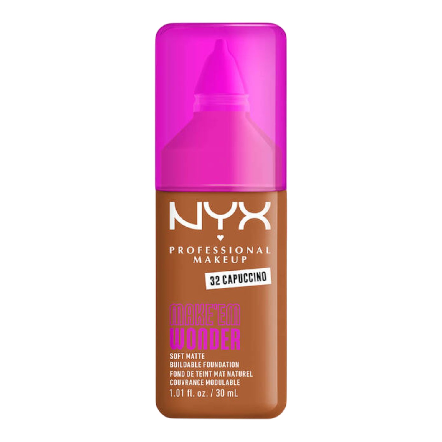 NYX Make Em Wonder Podkład do twarzy z długotrwałym kryciem, Capuccino 