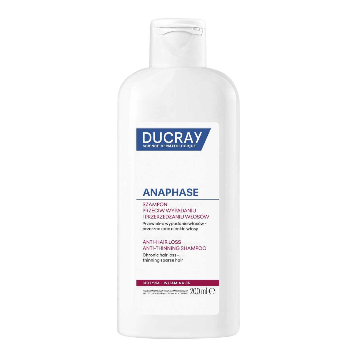 Ducray Anaphase Szampon uzupełnienie kuracji przeciw wypadaniu włosów, 200 ml