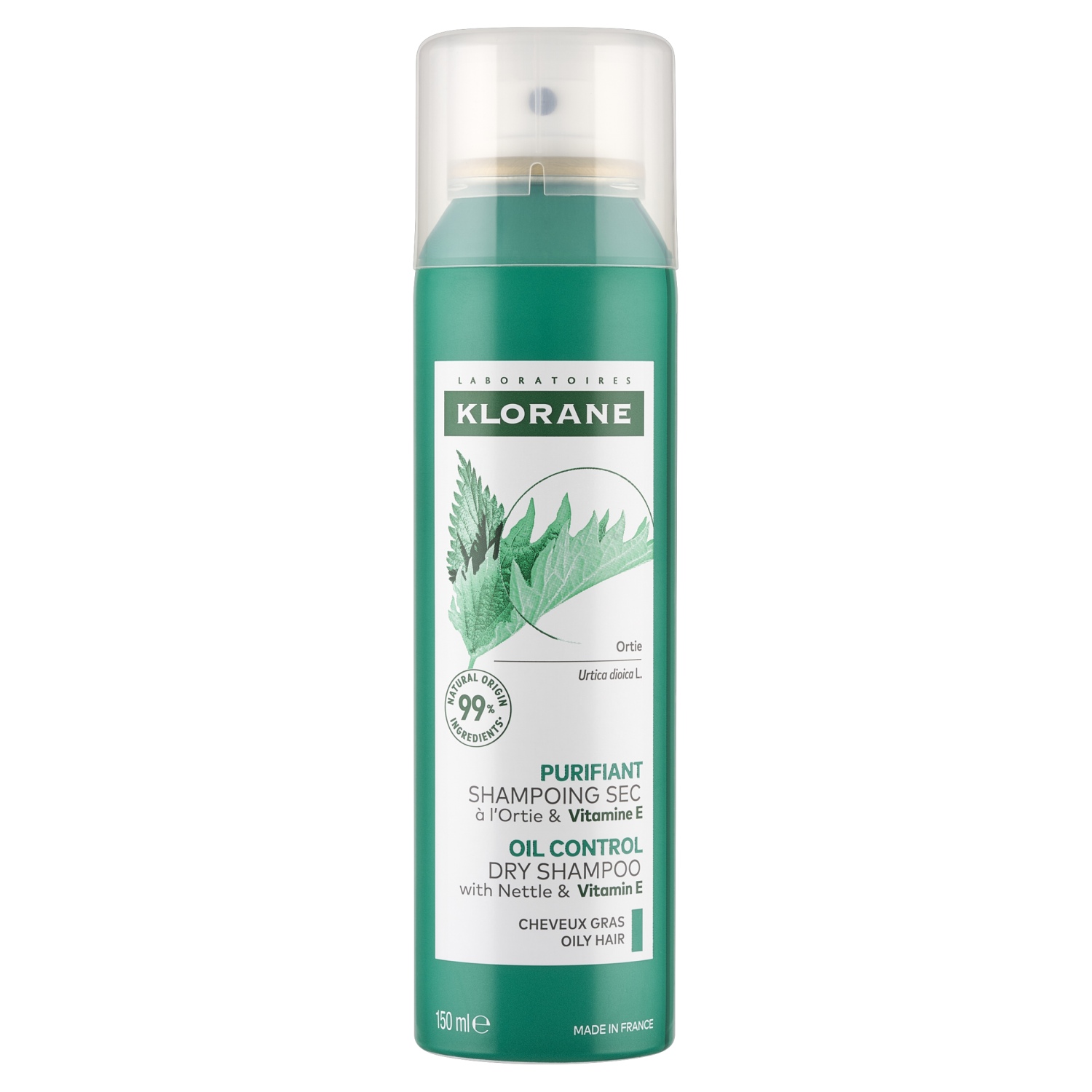 Klorane Seboregulujący szampon suchy z pokrzywą i witaminą E 