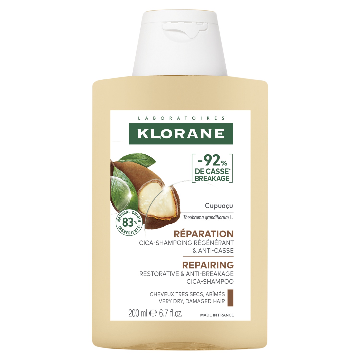 Klorane Regeneracja CICA Szampon z cupuacu, 200 ml