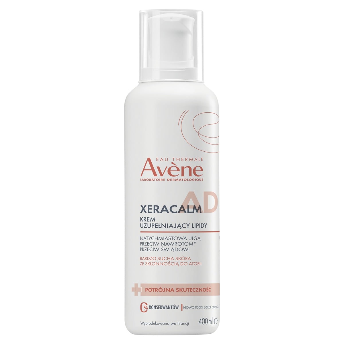 Avène Xeracalm A.D Krem do skóry atopowej i bardzo suchej, uzupełniający lipidy, 400 ml