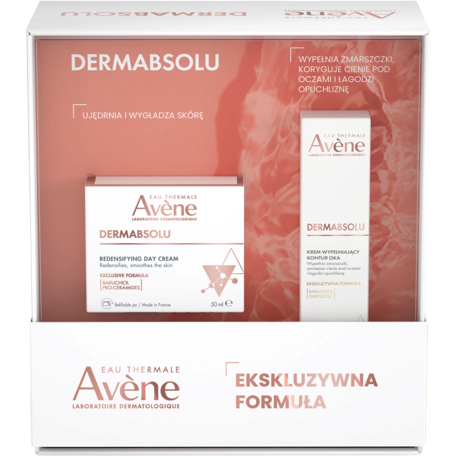 Avène zestaw: DermAbsolu Krem na dzień 40ml + Krem wypełniający kontur oka 15ml