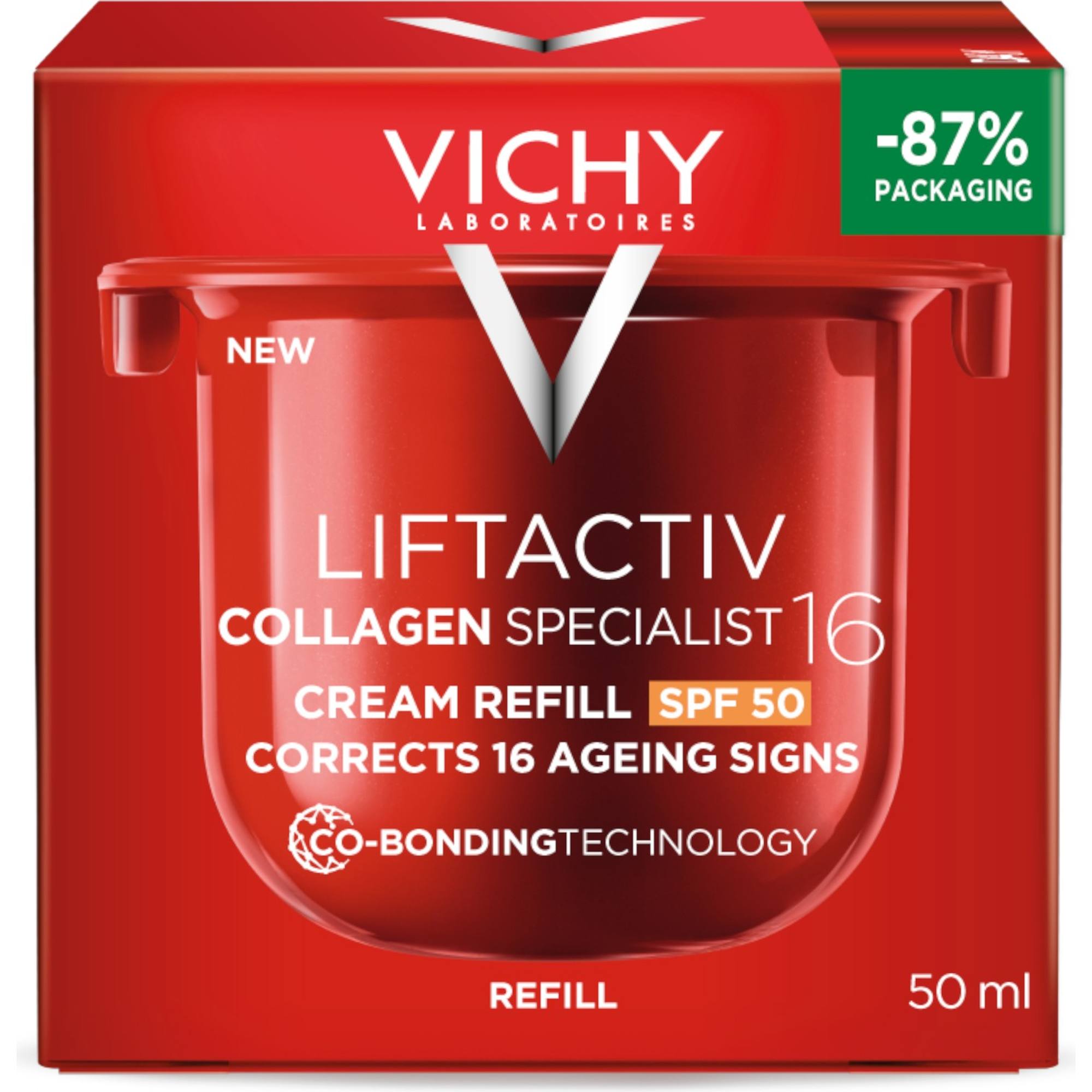 Vichy Liftactiv Collagen 16 Krem do twarzy SPF50, Refill 