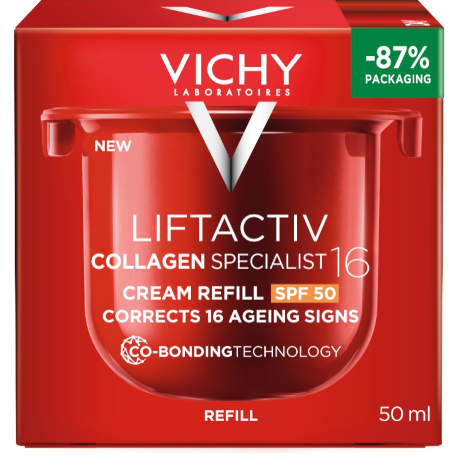 Vichy Liftactiv Collagen 16 Krem do twarzy SPF50, Refill 