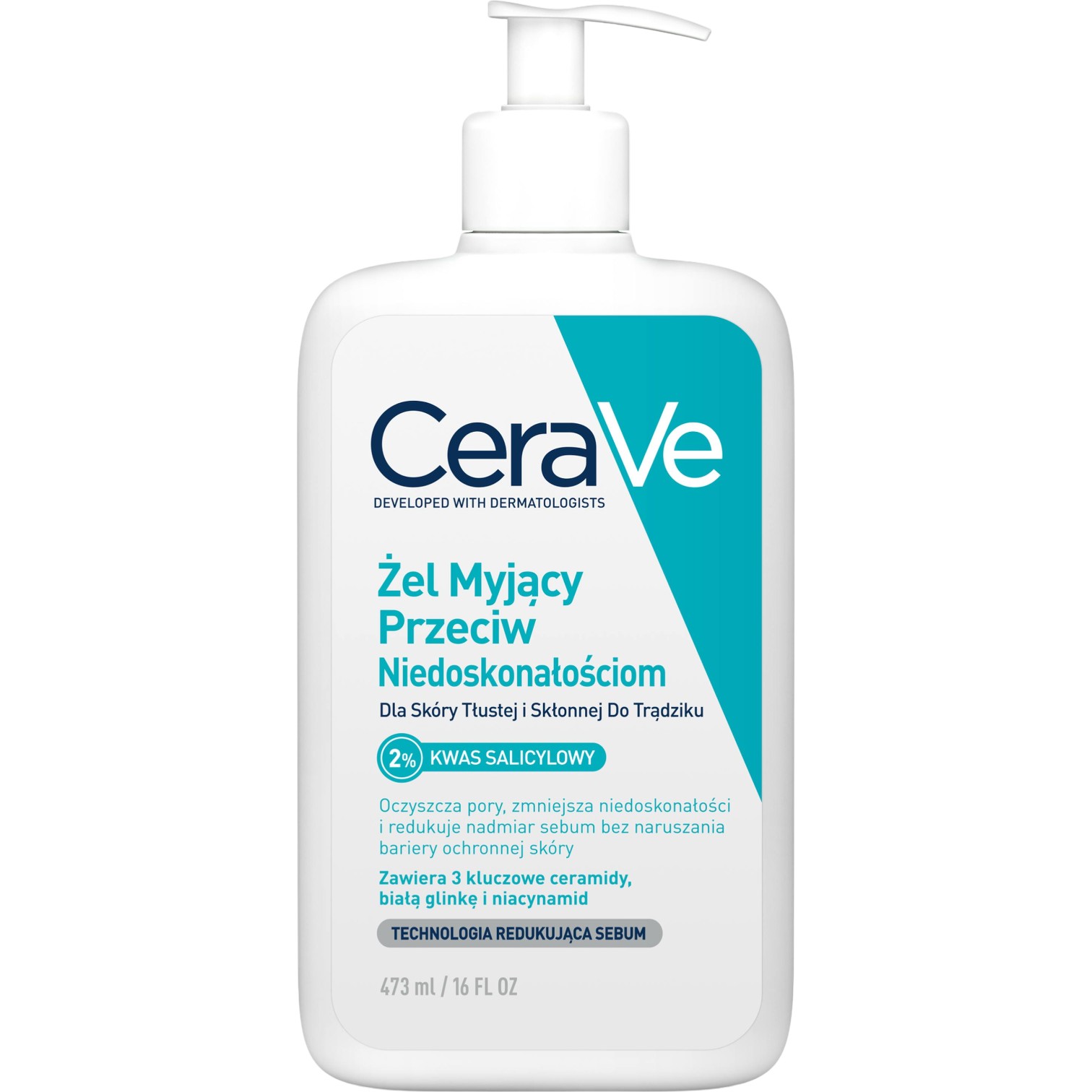 Cerave Żel myjący przeciw niedoskonałościom, 473ml