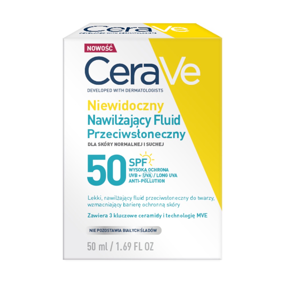 CeraVe Nawilżający fluid przeciwsłoneczny do normalnej i suchej skóry SPF 50