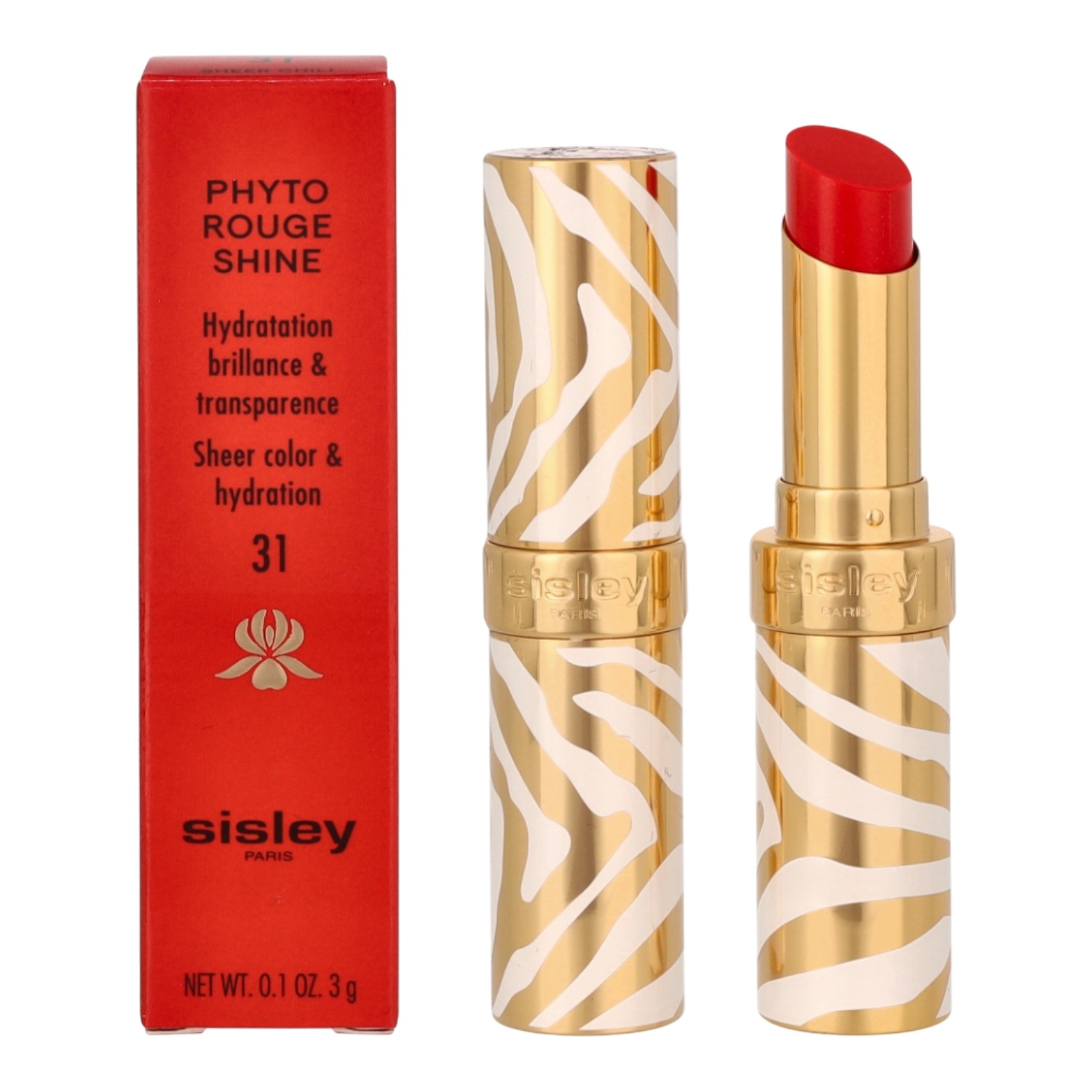 Sisley Le Phyto Rouge Rossetto Idratazione Lunga Durata, 31 Sheer Chili