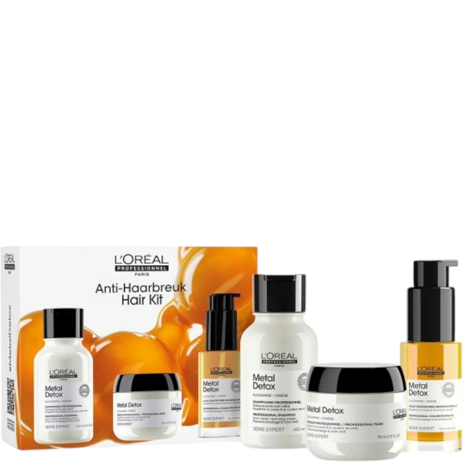 Loreal Professionnel Metal Detox Zestaw: olejek 30ml + szampon + maska, Travel size