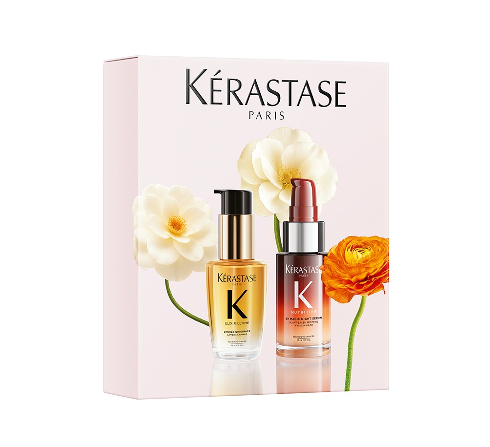 Kerastase Zestaw: serum wzmacniające 8H Magic Night + olejek odżywczy Elixir Ultime