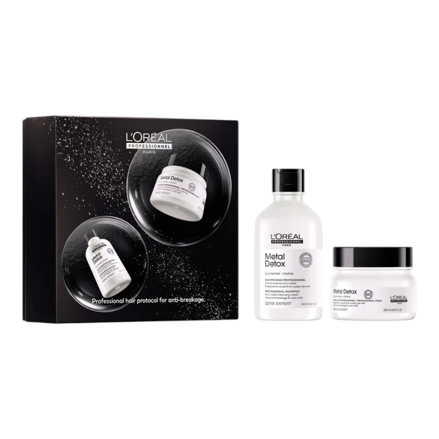 L’Oréal Professionnel Metal Detox Zestaw prezentowy: Szampon 300 ml + Maska 250 ml