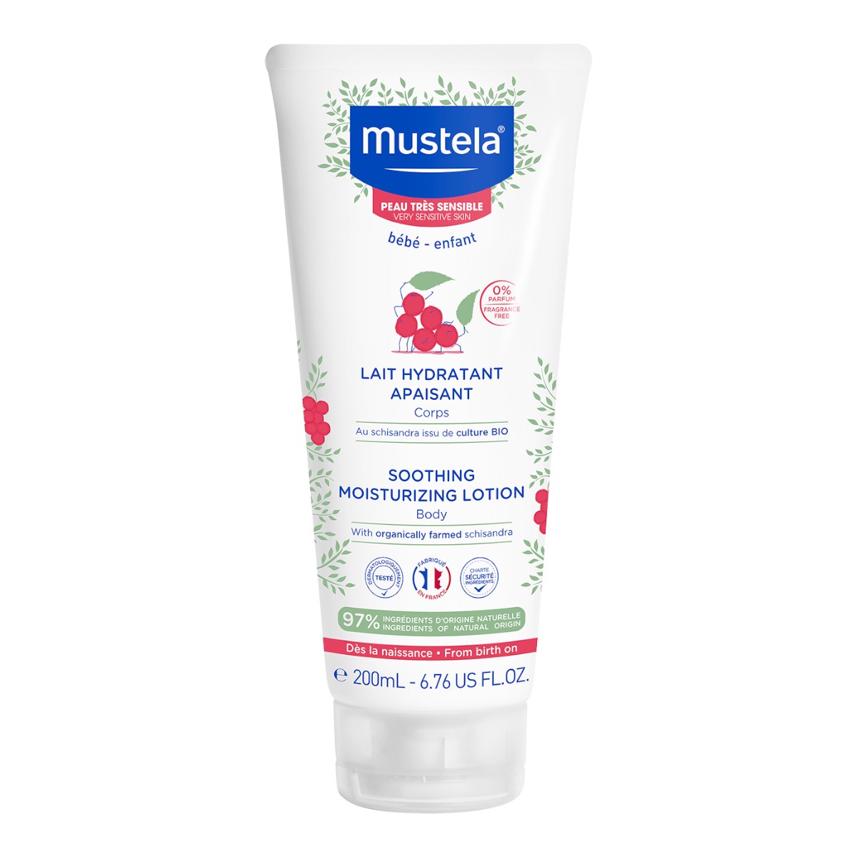 Mustela Bebe Łagodzące mleczko nawilżające