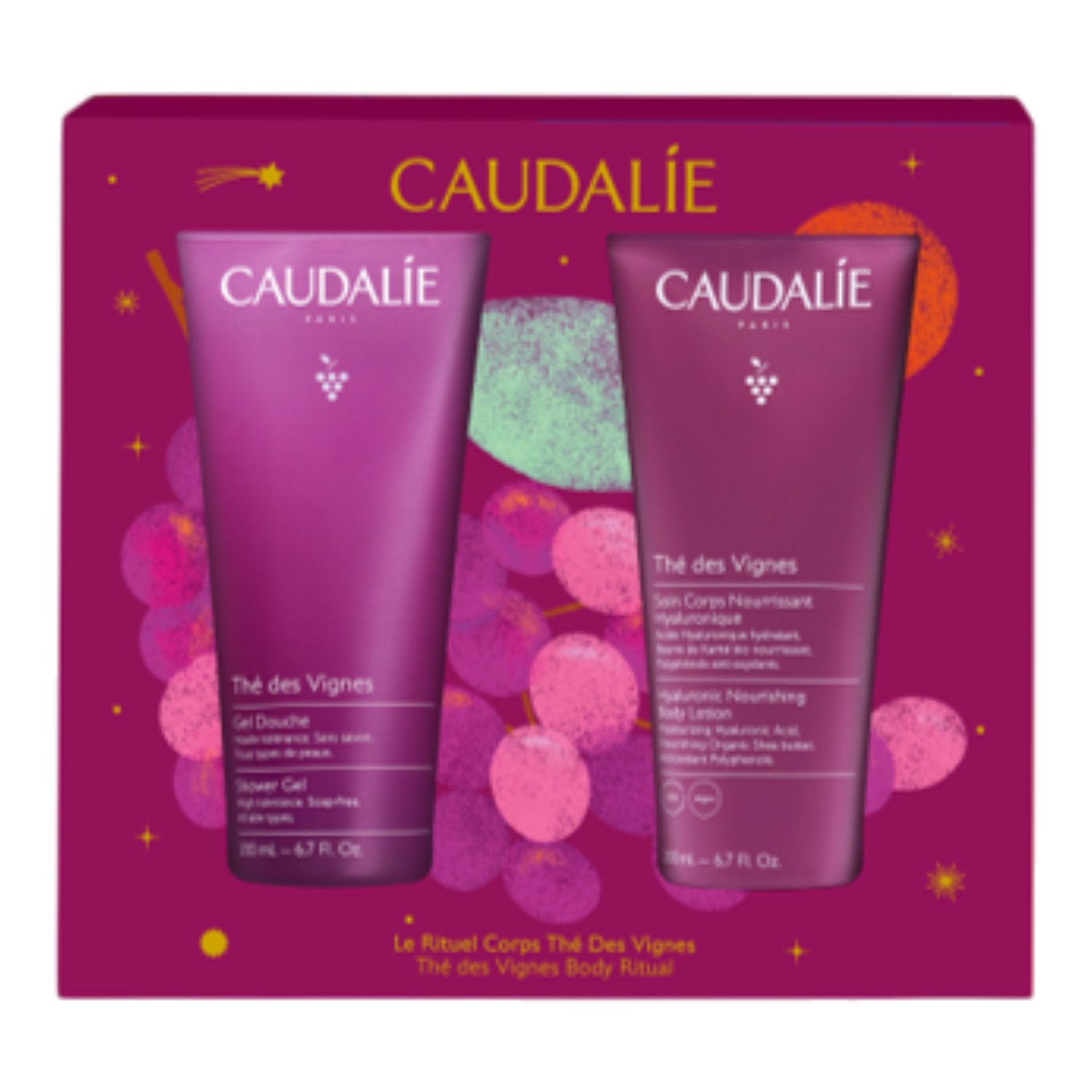 Caudalie The Des Vignes (Żel pod prysznic 200ml + Balsam do ciała 200ml)