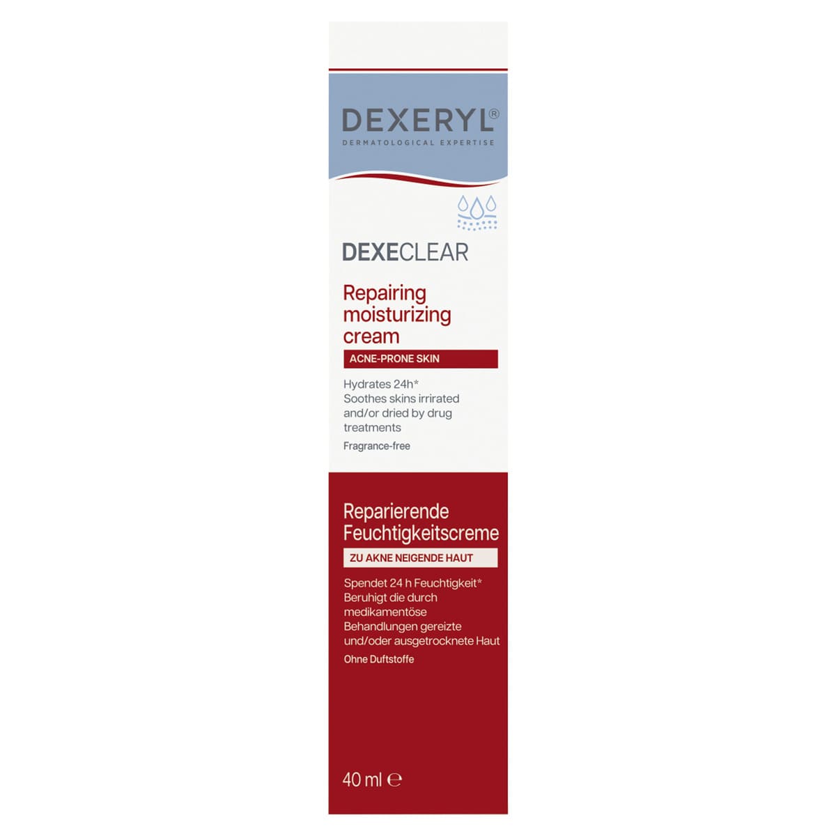 Dexeryl Dexeclear Krem regenerująco-nawilżający, 40 ml