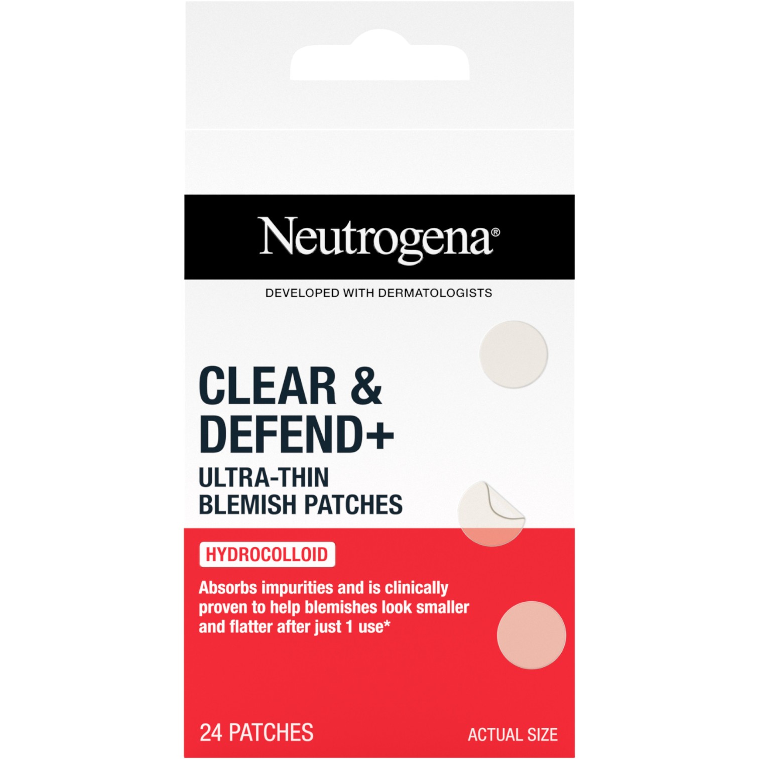 Neutrogena Clear & Defend+ Cerotti per Imperfezioni, 24 Pezzi