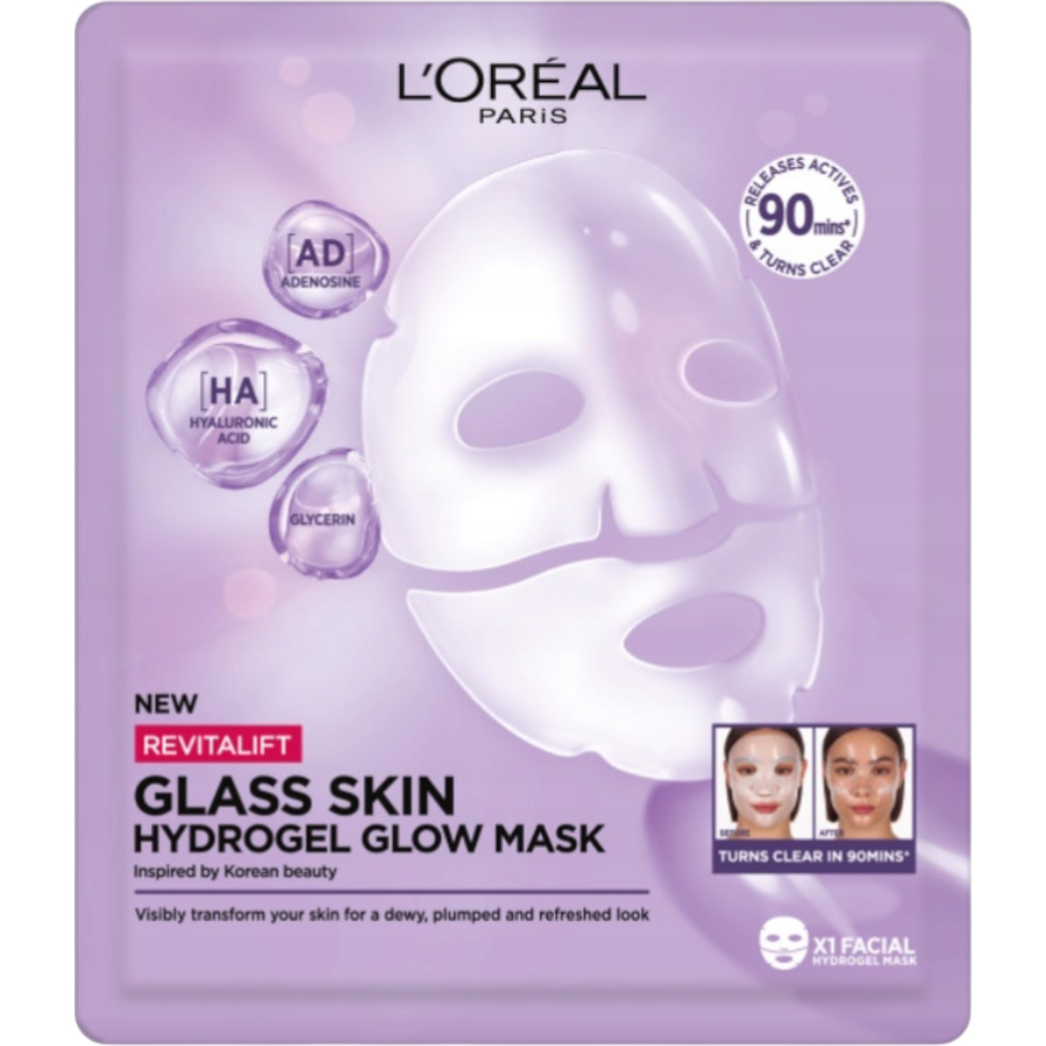 L’Oréal Revitalift Filles, Maska do twarzy, Glass Skin