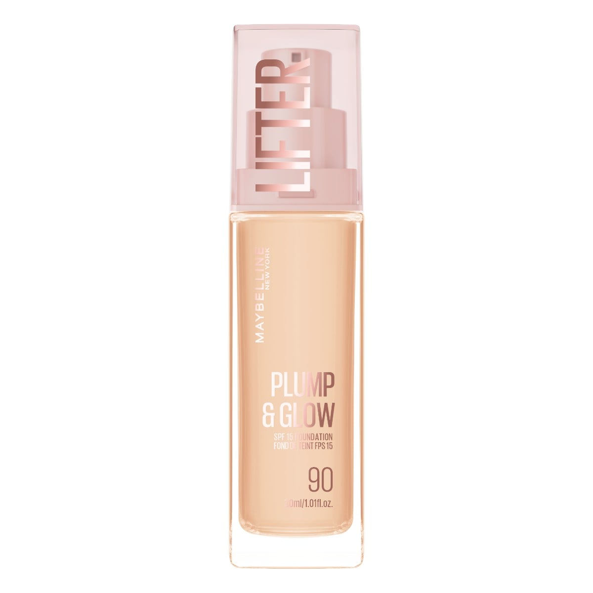 Maybelline Lifter Plump & Glow Podkład rozświetlający, 090
