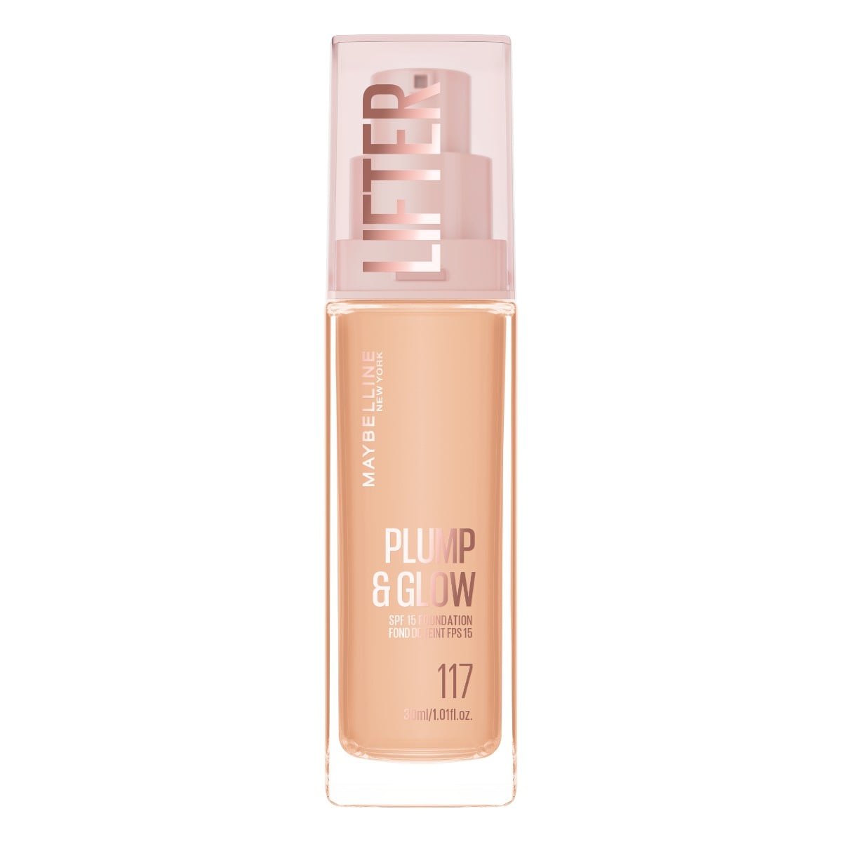 Maybelline Lifter Plump & Glow Podkład rozświetlający, 117