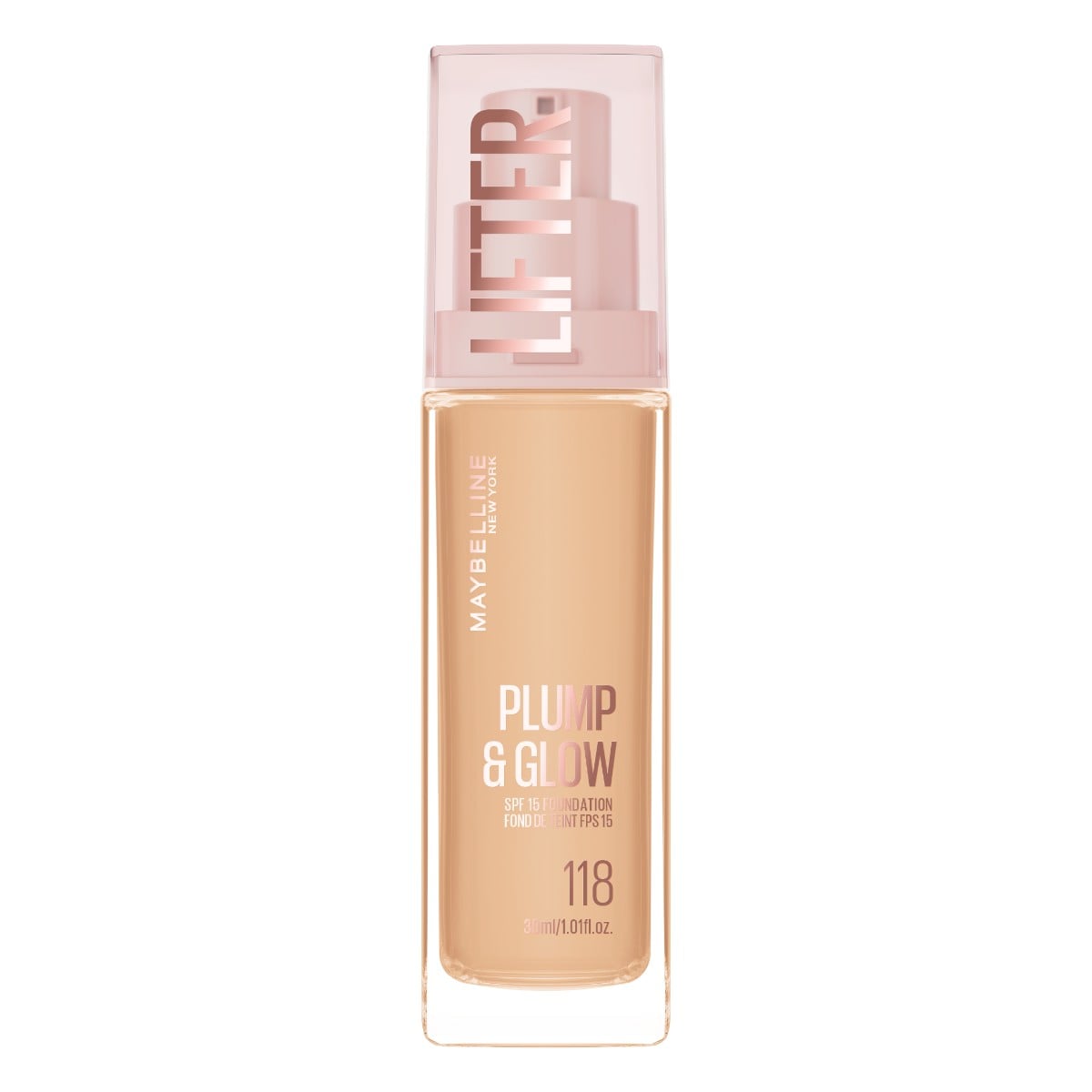 Maybelline Lifter Plump & Glow Podkład rozświetlający, 118