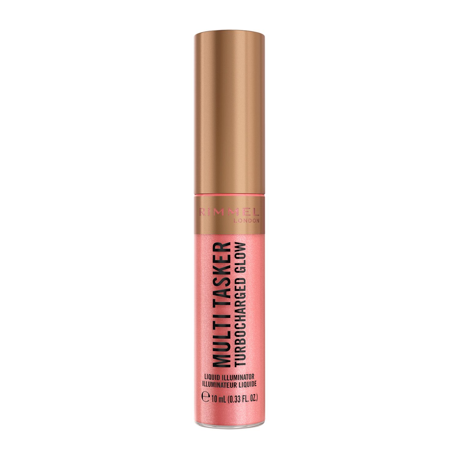Rimmel Multi Tasker Turbocharged Glow Róż rozświetlający do twarzy w płynie, 002 Rosy Rebel
