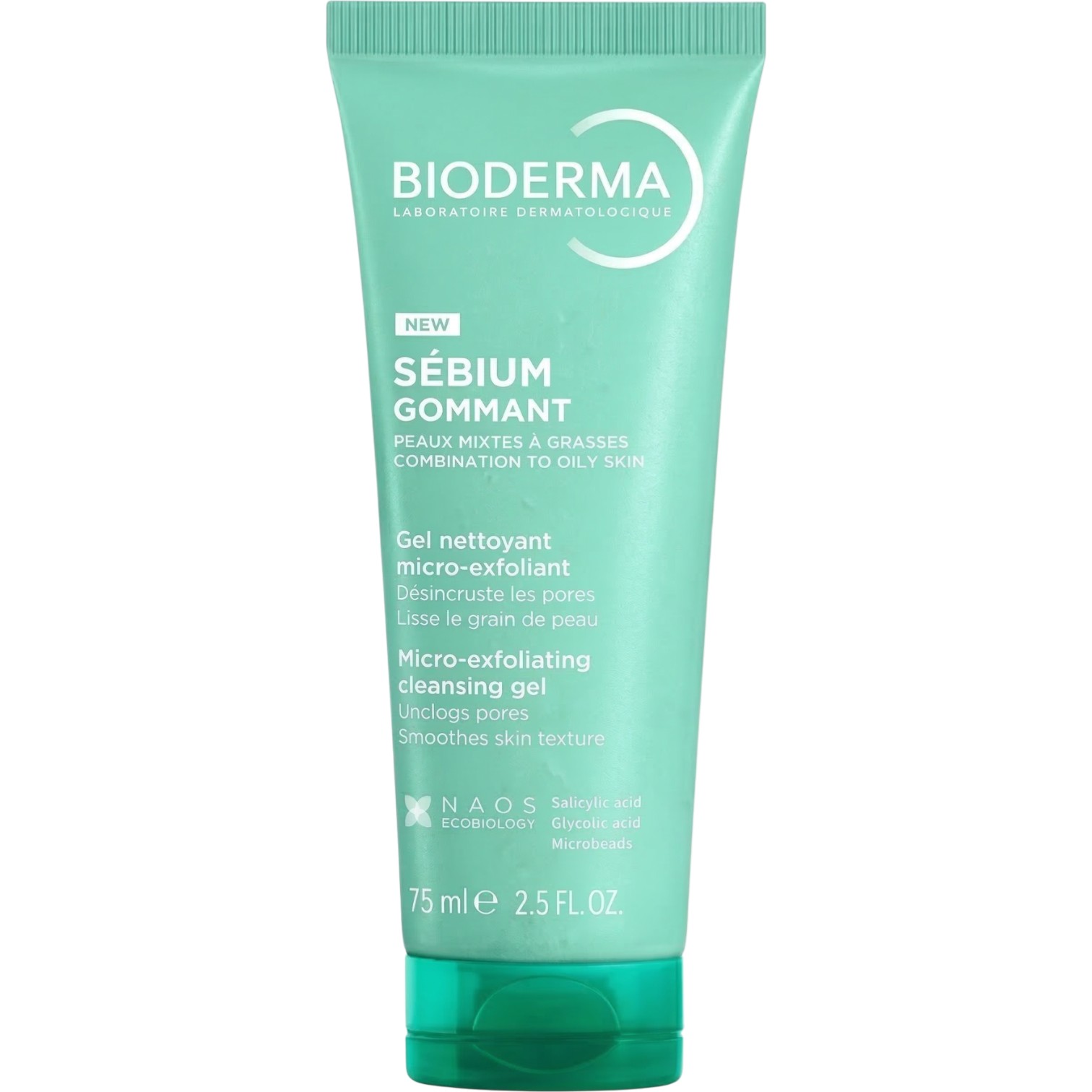 Bioderma Sebium Gel Gommant, Wygładzający żel złuszczający do skóry tłustej i mieszanej