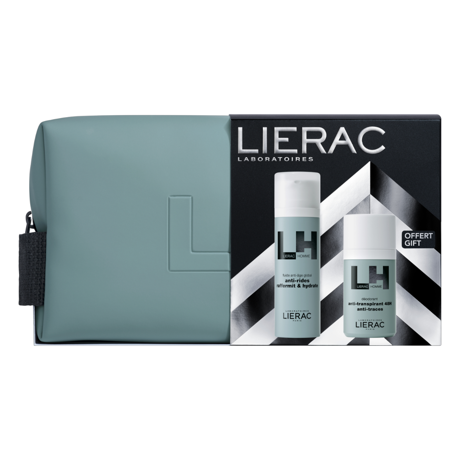 Lierac Homme (Emulsja anti-aging 50ml + Dezodorant 50ml + Kosmetyczka)