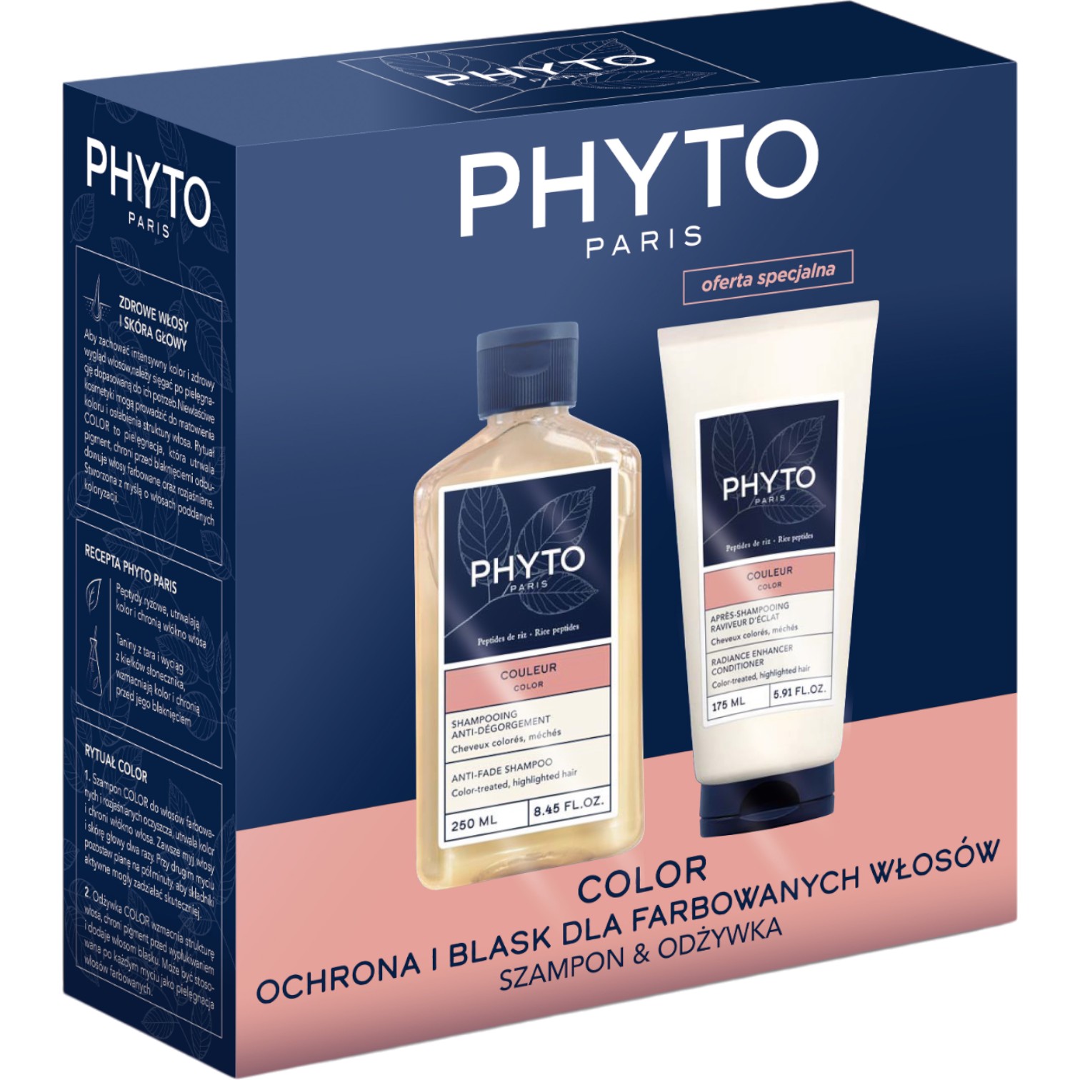 Phyto zestaw Colour: Szampon 250ml + Odżywka 175ml