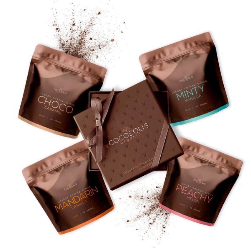 Cocosolis Luxury Coffee Scrub Box Set Per Pelli Delicate E Lisce-image