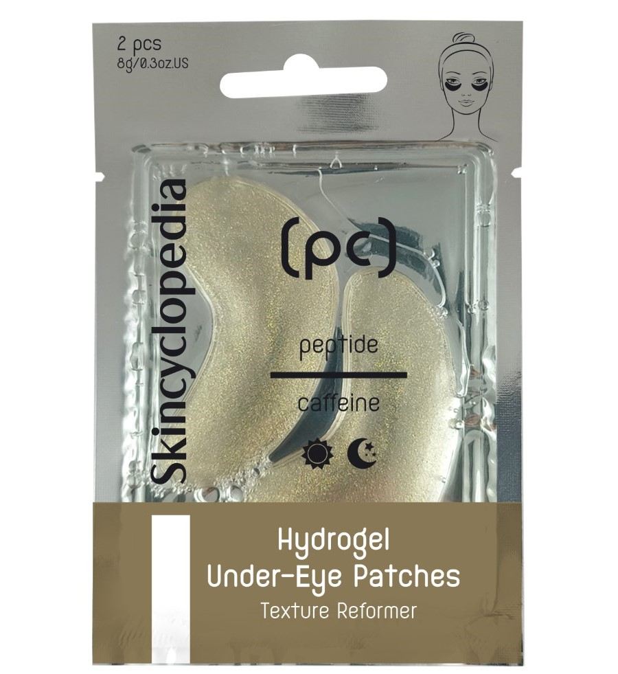 Skincyclopedia Hydrożelowe płatki pod oczy z peptydem A, kofeiną, kwasem hialuronowym i kolagenem 2s