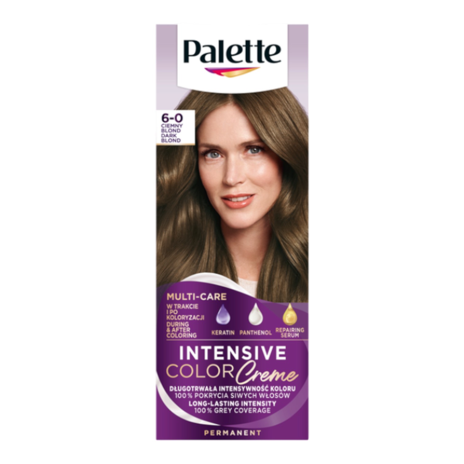 Palette Intensive Color Creme farba, Ciemny blond, 6-0