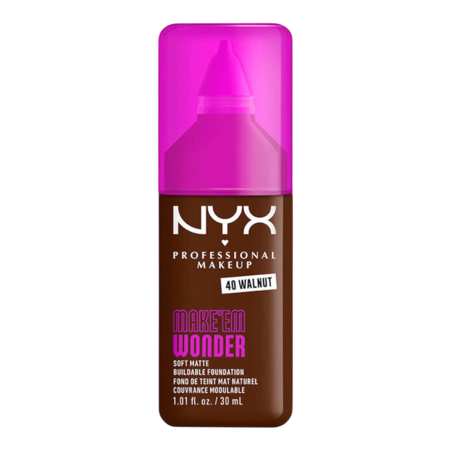 NYX Make Em Wonder Podkład do twarzy z długotrwałym kryciem, Walnut 