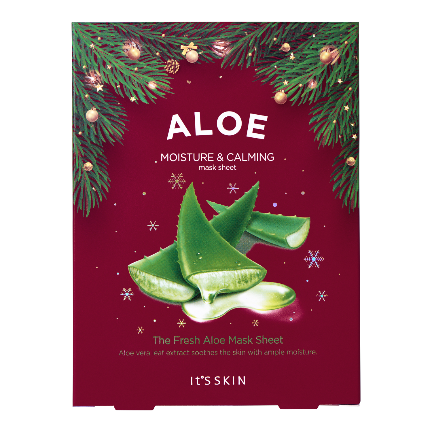 It's Skin The Fresh Mask Sheet Aloe Christmas Zestaw maseczek