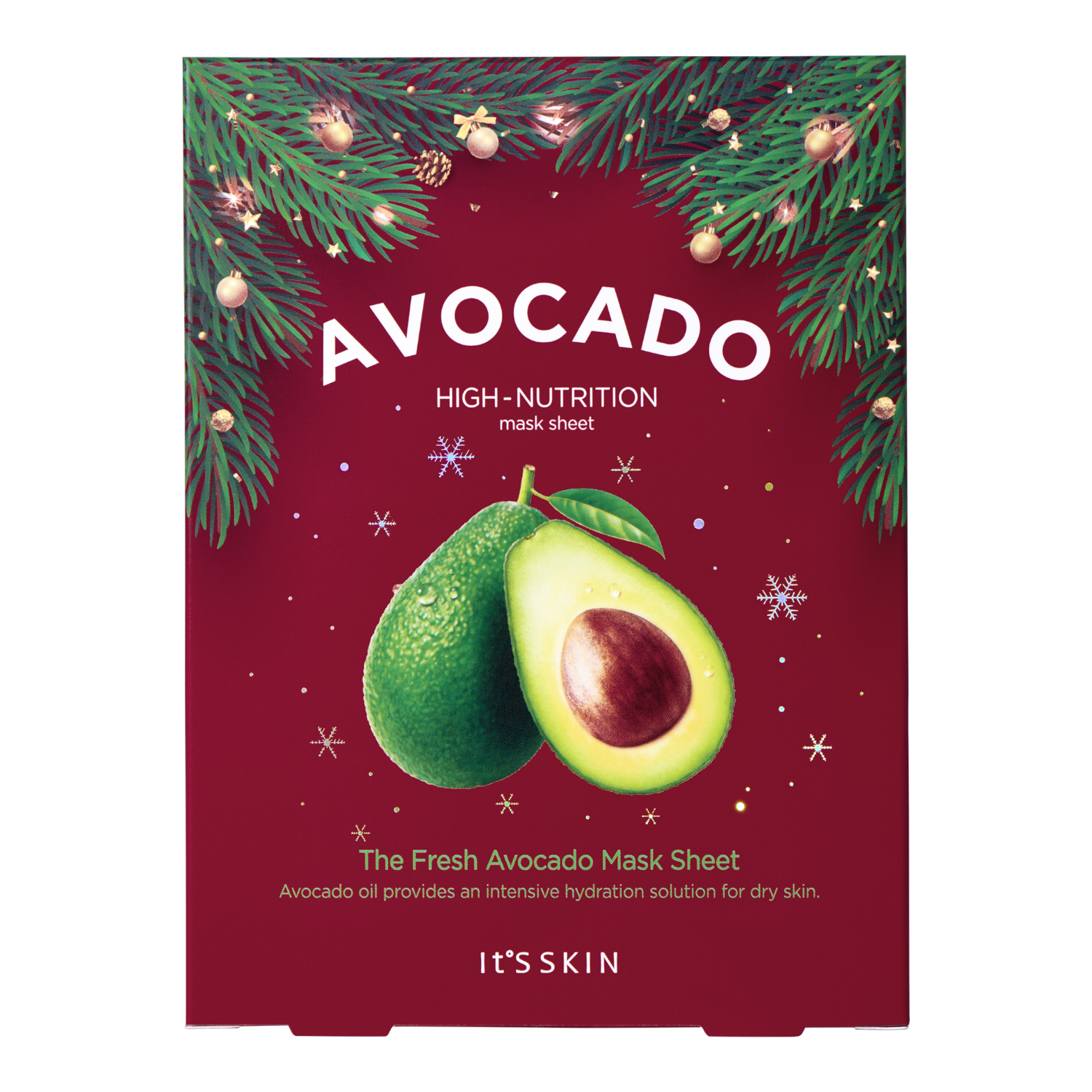 It's Skin The Fresh Mask Sheet Avocado Christmas Zestaw maseczek