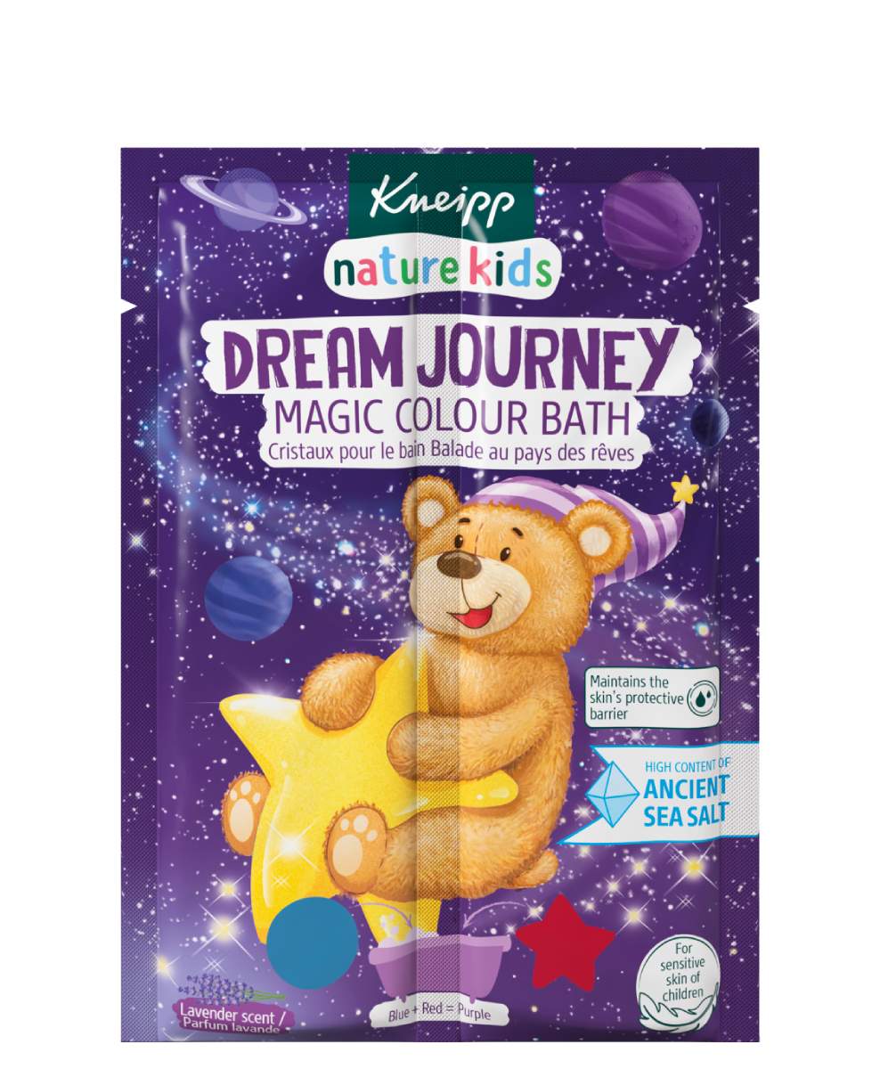 Kneipp Nature Kids Sale da Bagno Magico Bicolore, Viaggio da Sogno alla Lavanda 40 g 40 g