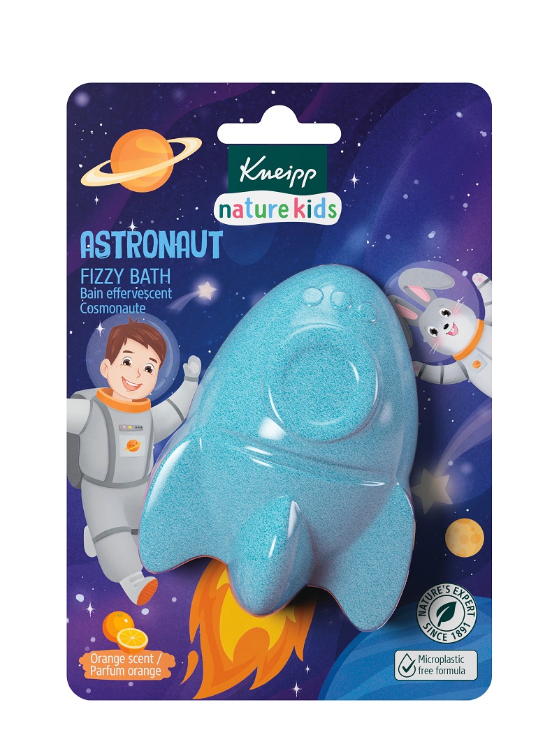 Kneipp Nature Kids Musująca figurka do kąpieli Astronauta, Pomarańcza