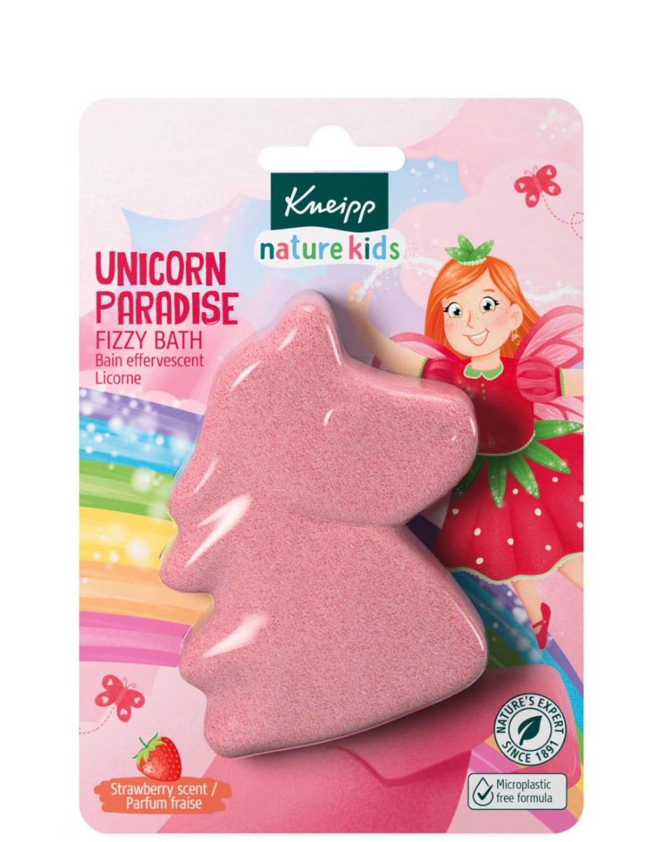 Kneipp Nature Kids Figura Effervescente da Bagno Unicorn Land, Fragola
