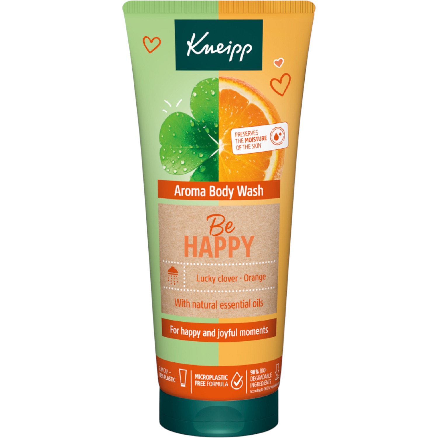 Kneipp Gel Doccia Nutriente Be Happy, Arancia e Trifoglio